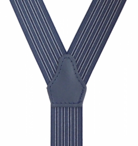 Preview: Streifenhosenträger 5070 mit Lederabschlüssen